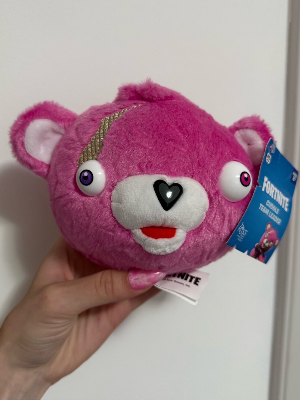 Fortnite Cuddle Team Leader Plush Pink Bear Head Epic Games